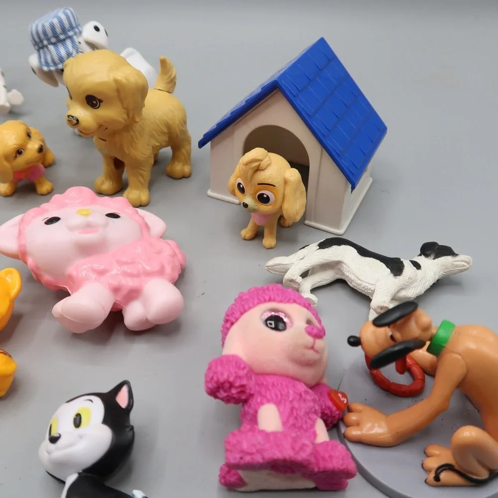 Cat and Puppy Dogs Figure Lot Mini Puppies Kittens Cartoon Toy